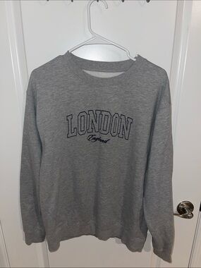PacSun Grey 'London' Crewneck Sweatshirt